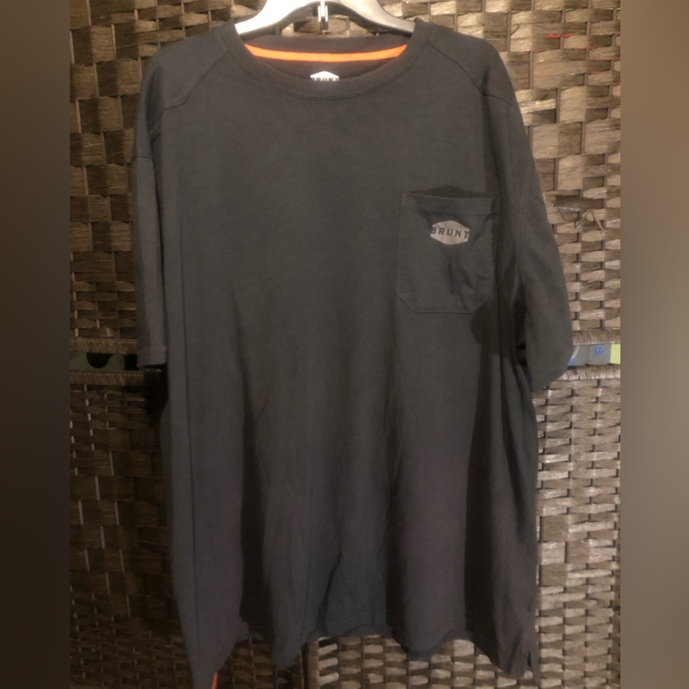 BRUNT Men's 4XL Short Sleeve Pocket Black T-Shirt